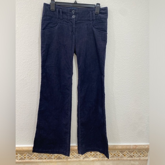 Anthropologie cartonnier wide leg corduroy navy blue pants size 4 - Picture 1 of 7